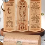 A Little Hug From Heaven - Personalized Openable Wooden Cylinder Sculpture Of Jesus Christ-faithregion (3)