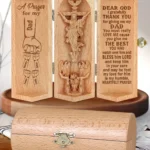 A Prayer For My Dadgrandpauncle - Personalized Openable Wooden Cylinder Sculpture Of Jesus Christ-faithregion (3)
