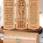 A Prayer For My Family - Openable Wooden Cylinder Sculpture Of Jesus Christ-faithregion (2)