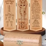 A Prayer For My Grandma - Personalized Openable Wooden Cylinder Sculpture Of Jesus Christ-faithregion (2)