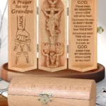 A Prayer For My Grandpa - Personalized Openable Wooden Cylinder Sculpture Of Jesus Christ-faithregion (2)