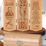 As I Sit In Heaven - Personalized Openable Wooden Cylinder Sculpture Of Jesus Christ-faithregion (2)