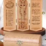 Best Mom Ever - Personalized Openable Wooden Cylinder Sculpture Of Jesus Christ-faithregion (2)