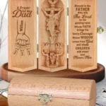 Blessed Is He - Personalized Openable Wooden Cylinder Sculpture Of Jesus Christ-faithregion (2)