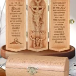 Blessed Is The Man - Personalized Wooden Cylinder Sculpture-faithregion (2)