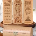 Blessed To Be Called Grandma - Personalized Wooden Cylinder Sculpture-faithregion (2)