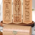 Dad Thank You For All - Personalized Wooden Cylinder Sculpture-faithregion (2)