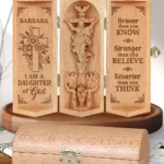 Daughter Of God - Openable Wooden Cylinder Sculpture Of Jesus Christ -faithregion (4)