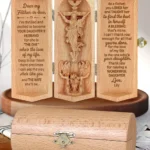 Dear My Father-in-law - Personalized Wooden Cylinder Sculpture-faithregion (2)