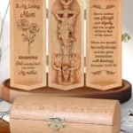 God Handpicked You To Be Mom - Personalized Wooden Cylinder Sculpture-faithregion (2)