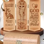 God Has You In His Arms - Personalized Openable Wooden Cylinder Sculpture Of Jesus Christ-faithregion (2)