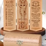 God Is Within Her She Will Not Fall - Personalized Wooden Cylinder Sculpture-faithregion (2)