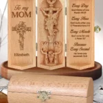 God Loves You - Personalized Openable Wooden Cylinder Sculpture Of Jesus Christ-faithregion (2)