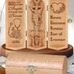 God Took His Best Angels Nurses - Personalized Openable Wooden Cylinder Sculpture Of Jesus Christ-faithregion (1)