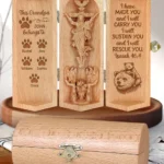 Grandpa Bear Belongs To - Personalized Wooden Cylinder Sculpture-faithregion (2)