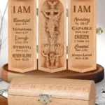I Am - Openable Wooden Cylinder Sculpture Of Jesus Christ-faithregion (2)