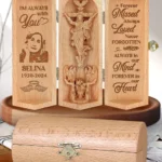 I'm Always With You - Personalized Openable Wooden Cylinder Sculpture Of Jesus Christ-faithregion (2)