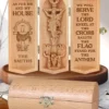 Kneel At The Cross Salute The Flag - Personalized Openable Wooden Cylinder Sculpture Of Jesus Christ- Faithregion (2)