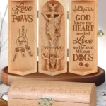 Love Of Paws - Personalized Openable Wooden Cylinder Sculpture Of Jesus Christ-faithregion (2)