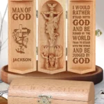 Man Of God - Personalized Openable Wooden Cylinder Sculpture Of Jesus Christ-faithregion (2)