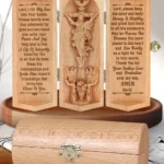 May God Protect My Son - Personalized Wooden Cylinder Sculpture-faithregion (2)