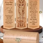 Mom You Are My Whole World - Personalized Wooden Cylinder Sculpture-faithregion (2)