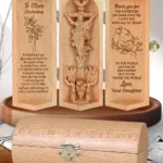 Mom You're My World - Personalized Wooden Cylinder Sculpture-faithregion (2)
