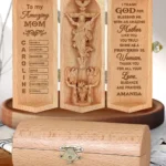 My Amazing Mom - Personalized Openable Wooden Cylinder Sculpture Of Jesus Christ-faithregion (2)