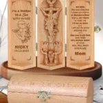 My Son In Heaven - Personalized Wooden Cylinder Sculpture-faithregion (2)