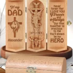Never Forget That I Love You - Personalized Wooden Cylinder Sculpture Of Jesus Christ-faithregion (2)