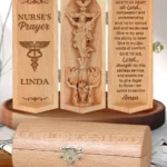 Nurse's Prayer - Personalized Openable Wooden Cylinder Sculpture Of Jesus Christ-faithregion (1)