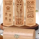 Papa Bear - Personalized Wooden Cylinder Sculpture-faithregion (2)