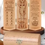 Prayers For My Children - Personalized Wooden Cylinder Sculpture-faithregion (2)
