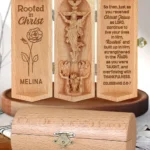 Rooted In Christ - Personalized Openable Wooden Cylinder Sculpture Of Jesus Christ-faithregion (2)