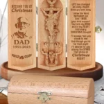 Shine On Christmas Night Memorial - Personalized Openable Wooden Cylinder Sculpture Of Jesus Christ-faithregion (2)