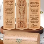 The Marriage Prayer - Personalized Openable Wooden Cylinder Sculpture Of Jesus Christ-faithregion (2)