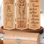 To My Loving Dadgrandpauncle - Personalized Openable Wooden Cylinder Sculpture Of Jesus Christ-faithregion (2)