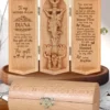 To My Precious Mother-in-law - Personalized Wooden Cylinder Sculpture-faithregion (2)