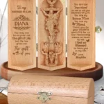 To My Precious Mother-in-law - Personalized Wooden Cylinder Sculpture-faithregion (2)