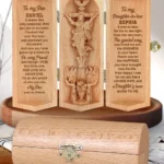 To My Son & Daughter-in-law - Personalized Wooden Cylinder Sculpture-faithregion (2)
