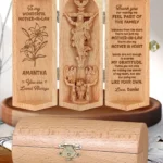 To My Wonderful Mother-in-law - Personalized Wooden Cylinder Sculpture-faithregion (3)