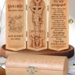 You And Me We Got This - Personalized Openable Wooden Cylinder Sculpture-faithregion (2)