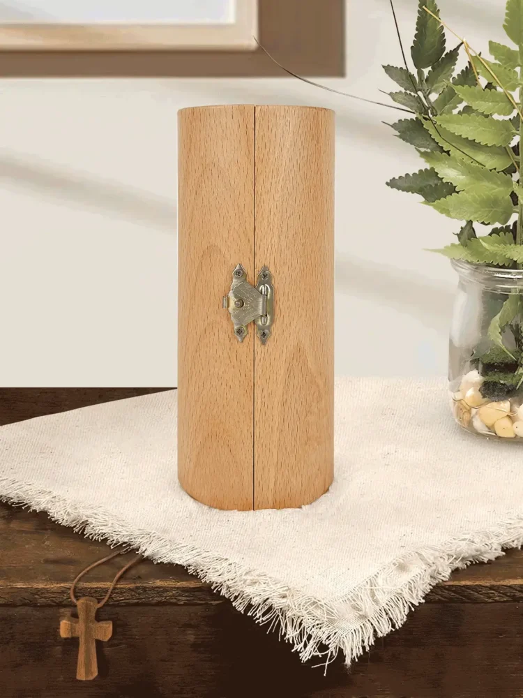 You Mean More To Me - Personalized Openable Wooden Cylinder Sculpture Of Jesus Christ-faithregion (3)