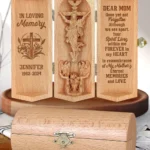 Your Spirit Lives Within Me Forever In My Heart - Personalized Openable Wooden Cylinder Sculpture Of Jesus Christ-faithregion (2)