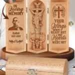 Your Wings Were Ready But My Heart Was Not - Personalized Openable Wooden Cylinder Sculpture Of Jesus Christ-faithregion (3)