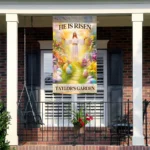 Faithregion-risen Savior Christian Easter - Personalized Garden Flag (4)